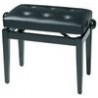 Tabouret Piano Deluxe Noir Brillant - assise Simili