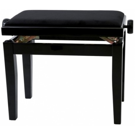 Tabouret Piano Deluxe Noir brillant + Velours