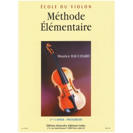 Méthode Elémentaire Vol 2 - Ecole du Violon - Hauchard