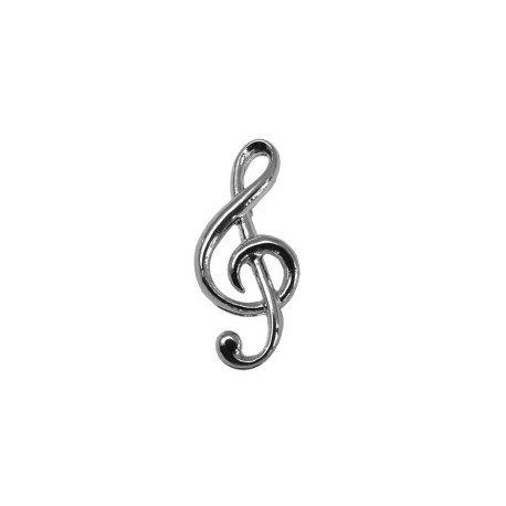 Pin's Clé de Sol argenté 2,5cm