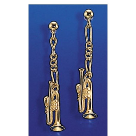 Boucles d'oreilles Argent/Doré - Trompette / Cornet