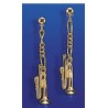 Boucles d'oreilles Argent/Doré - Trompette / Cornet