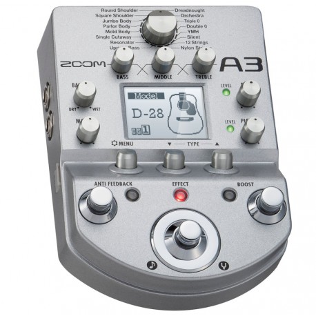 ZOOM A3 - Pre-Amp & Effects for Acoustic Guitar