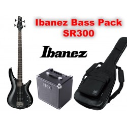 IBANEZ PACK Basse Guitare SR300E IPT + Ampli - Black