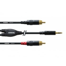 Câble Mini Jack 3,5mm / 2×RCA 1.5m