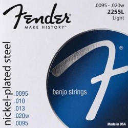Cordes Banjo 5 Strings Nickelplated Light - Boucle - Fender