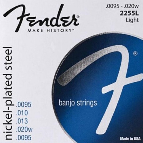 Cordes Banjo 5 Strings Nickelplated Light - Boucle - Fender
