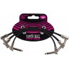 Câble Pédale Jack Coudé Plat 15cm - 3 pièces - Ernie Ball