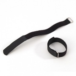 Attache Serre-Câble Velcro 160 x 16 mm noir - lot de 10