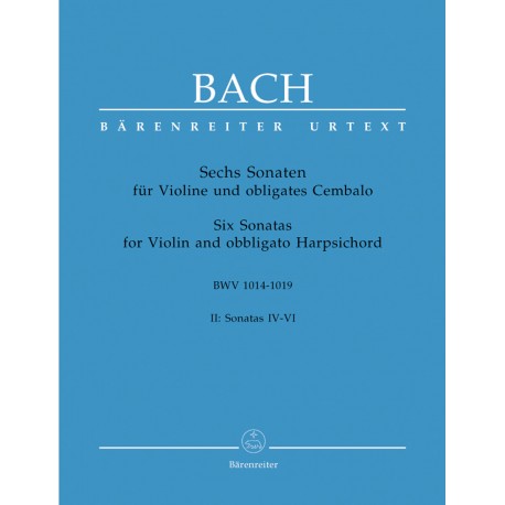 Six Sonates Vol. 2 - Sonatas IV, V, VI - BWV 1014-1019 - Violon
