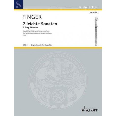 2 Leichte Sonaten - Gottfried Finger - Flûte Alto et Piano
