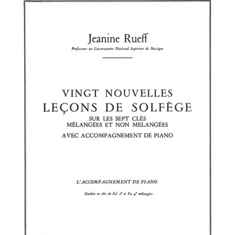 Vingt nouvelles Leçons de Solfège