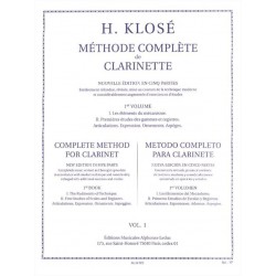 Méthode Complète de Clarinette Vol. 1 - Klosé