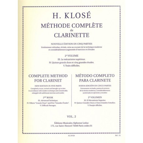 Méthode Complète de Clarinette Vol. 2 - Klosé