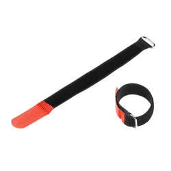 Attache serre-Câble Velcro 200 x 20 mm rouge