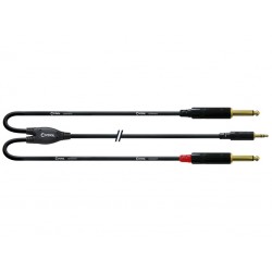 Cable Mini Jack 3,5 Stereo -  2× jack 6.5mm - 6m