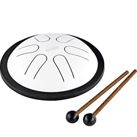 NINO Mini Steel Tongue Drum White Ø14cm 