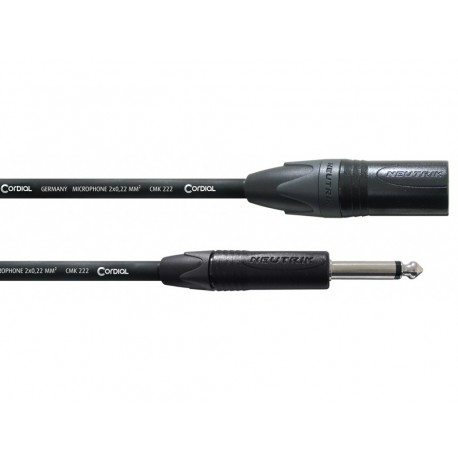 Câble XLR male -  Jack mono 2.5m