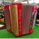 Accordéon Fratelli Crosio 3 voix, 96 basses - Rouge/or - Occasion