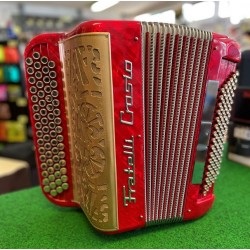 Accordéon Fratelli Crosio 3 voix, 96 basses - Rouge/or - Occasion