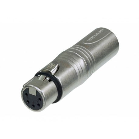 NEUTRIK-Adapter DMX, XLR3 Male / XLR5 Femelle