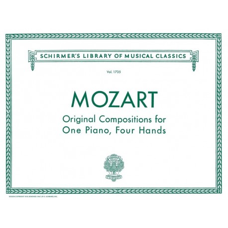 Mozart Sonates - Original Compositions -  Piano 4 mains