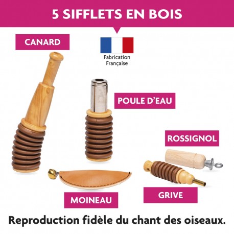 Appeaux - Oiseaux de nos campagnes - Boite de 5