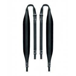 Bretelle Accordéon cuir/velours 97cm × 6cm