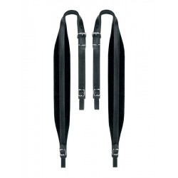 Bretelle Accordéon cuir/velours 87cm × 6cm