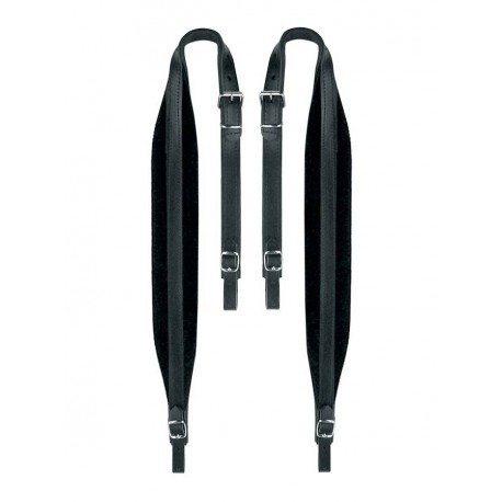 Bretelle Accordéon cuir/velours 87cm × 6cm
