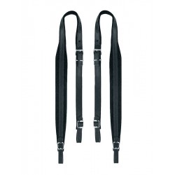 Bretelle Accordéon cuir/velours 87cm × 4.5cm