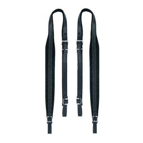 Bretelle Accordéon cuir/velours 87cm × 4.5cm