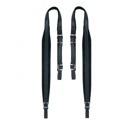 Bretelle Accordéon cuir/velours 68cm × 4.5cm