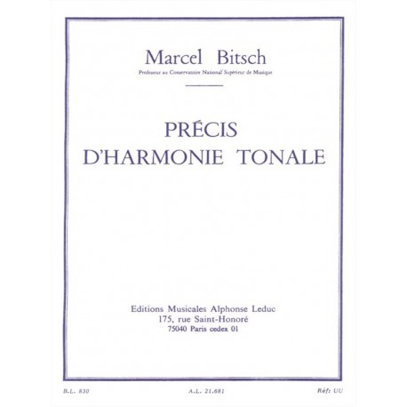 Précis d'harmonie tonale - Marcel Bitsch