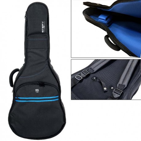 Housse Guitare Classique 20mm - Noir/bleu - STEFY