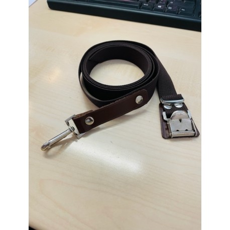 Strap cordon  sax  cuir et nylon marron