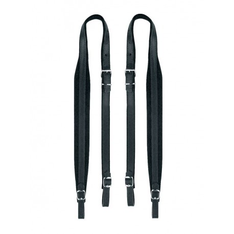 Bretelle Accordéon cuir/velours 97cm × 4.5cm