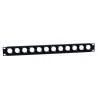 Panneau 1U pour rack 19", profil en U, 12 trous pour embases "D"