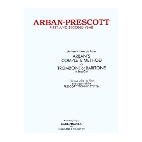 Arban - Prescott - 1ere & 2eme annee - Trombone - Clé Fa