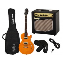 EPIPHONE Les Paul Special II Slash Trans Amber - Pack Guitare Electrique