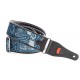 Guitar Strap Talisman Paisley Velvet-60 Blue - Sangle