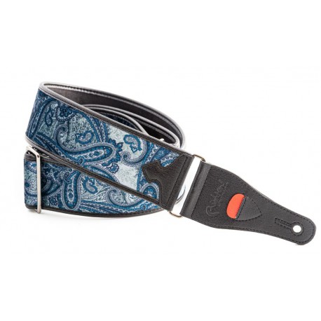 Guitar Strap Talisman Paisley Velvet-60 Blue - Sangle