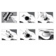 O-Port Black, Large, 9.843 cm - 10.16 cm  