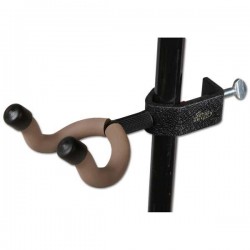 Porte-Guitare / Ukulele pour barre de microphone, noir, avec vis