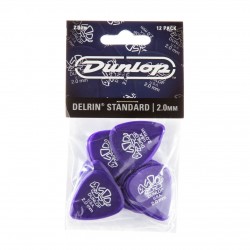 Plectre / Picks Dunlop DELRIN 2mm - Violet (12 pièces)