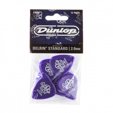 Plectre / Picks Dunlop DELRIN 2mm - Violet (12 pièces)