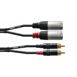 Câble 2× RCA -  2× XLR male, 3m