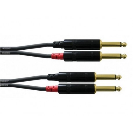 Cable double jack/jack 3m