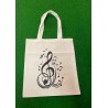 Sac en tissu et clé de sol - blanc