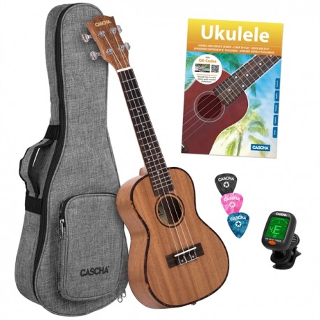 CASCHA Ukulele Concert Mahogany Pack